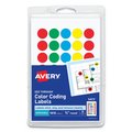 Avery Dennison Label, See-Through, 3/4"Round, Ast, PK1015 05473